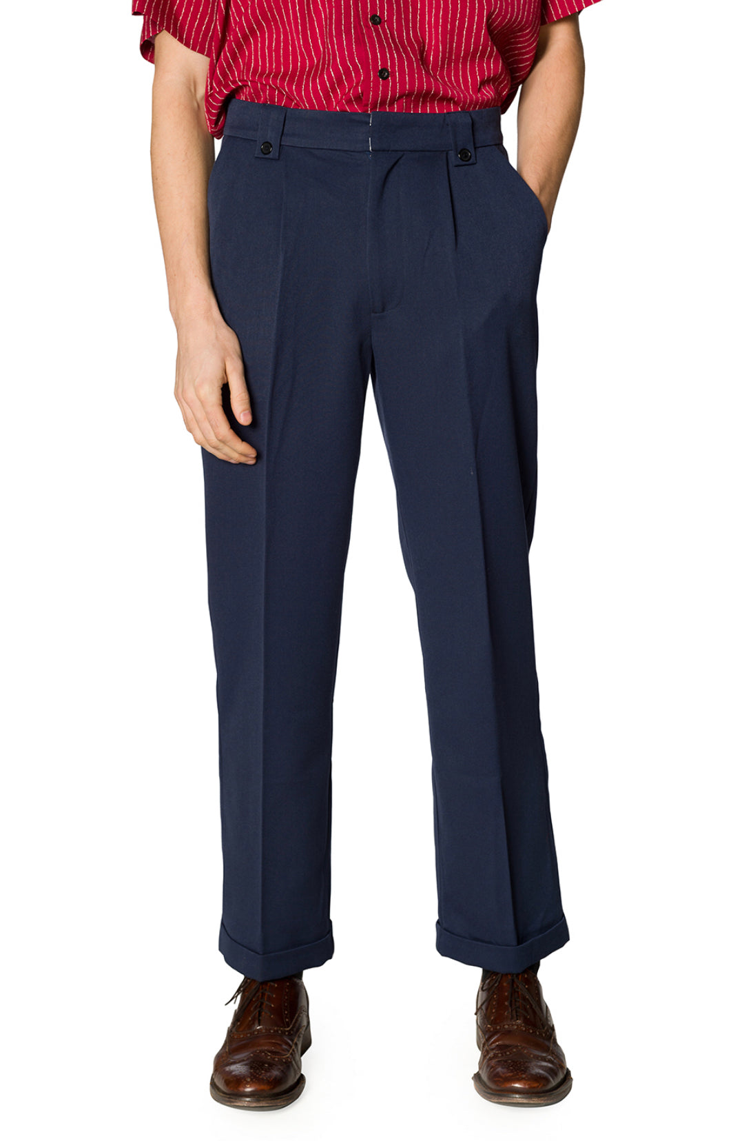 Get In Line Trouser in Navy by Banned