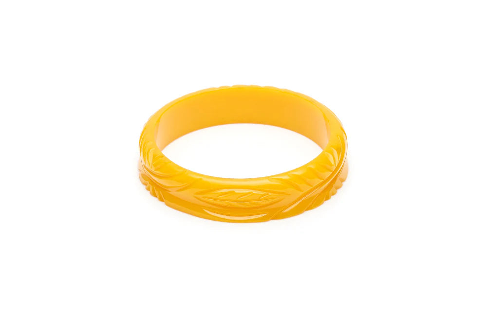 Midi Yolk Heavy Carve Fakelite Bangle