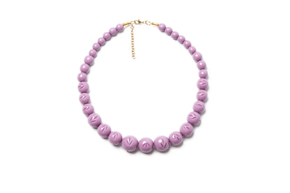 Heather Heavy Carve Bead Necklace