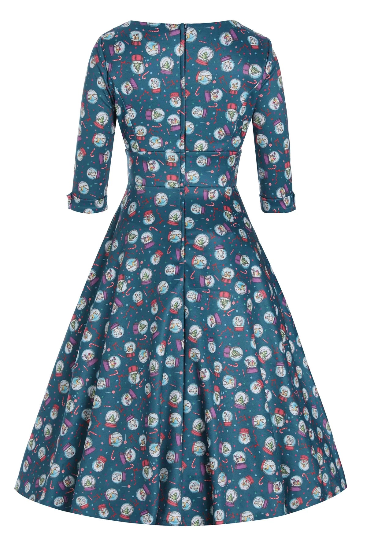 Scarlette Blue Snow Globe Long Sleeved Dress