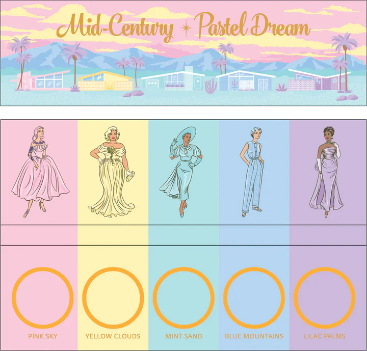 Mid-Century Pastel Dream' - Eyeshadow Palette