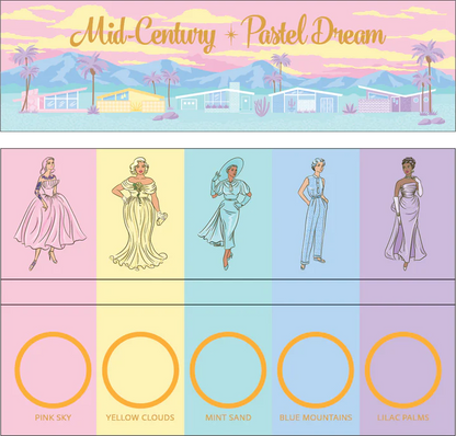 Mid-Century Pastel Dream' - Eyeshadow Palette