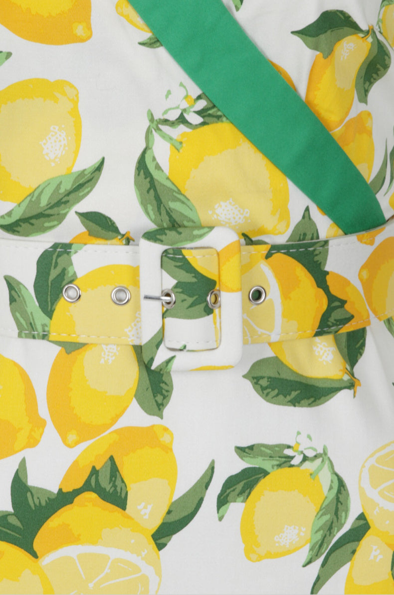 Lemon print shop swing dress